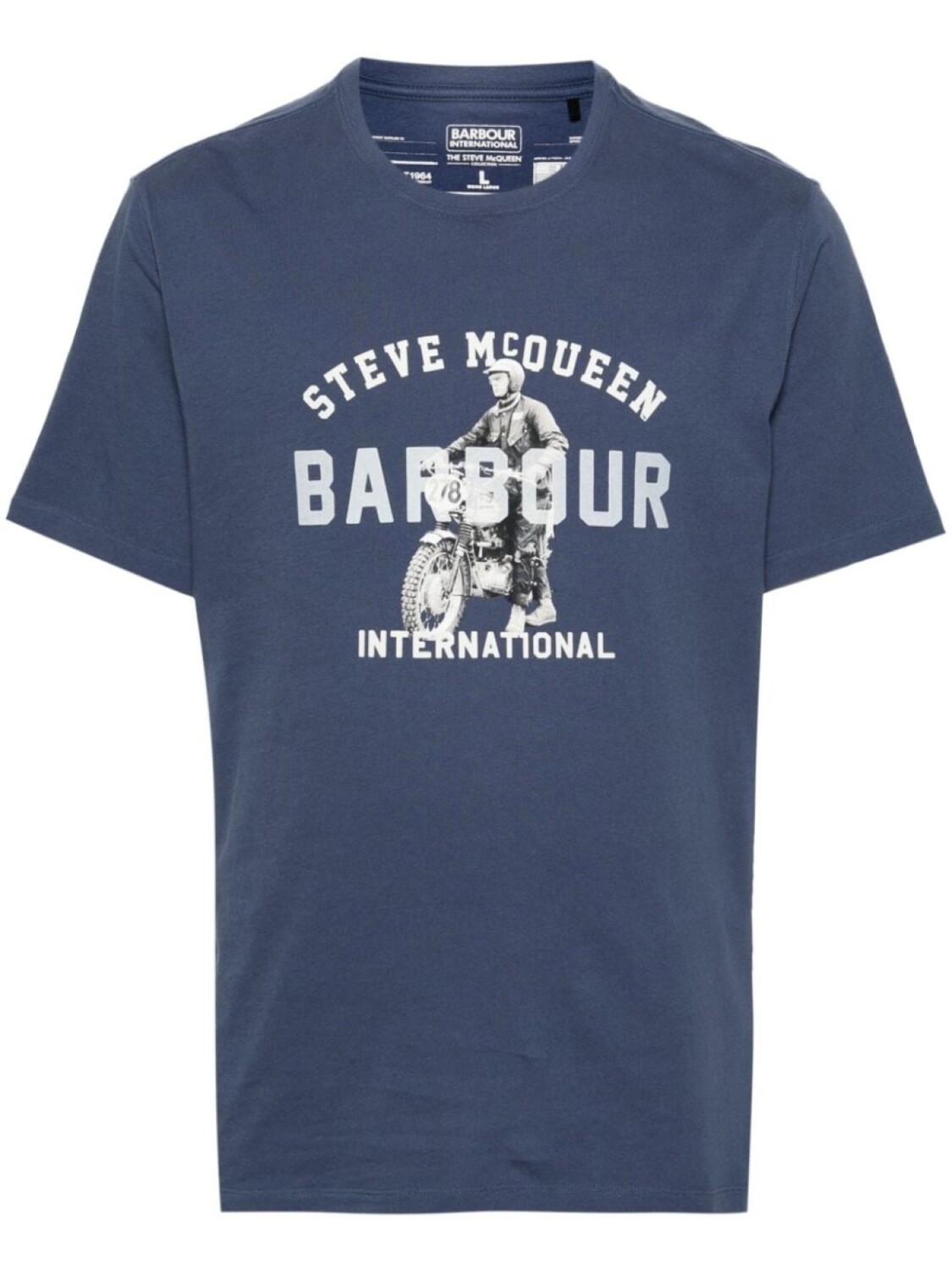 

Barbour футболка с логотипом из коллаборации со Steve McQueen, синий