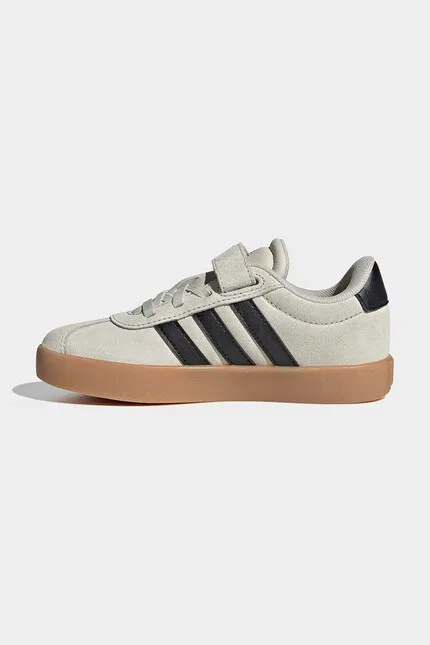 Кроссовки детские VL COURT 3.0 Adidas, бежевый — фото 4