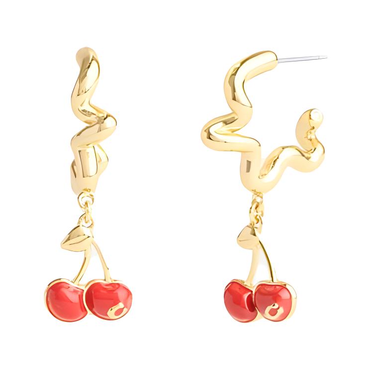 

COACH Золотые металлические серьги для женщин Gold