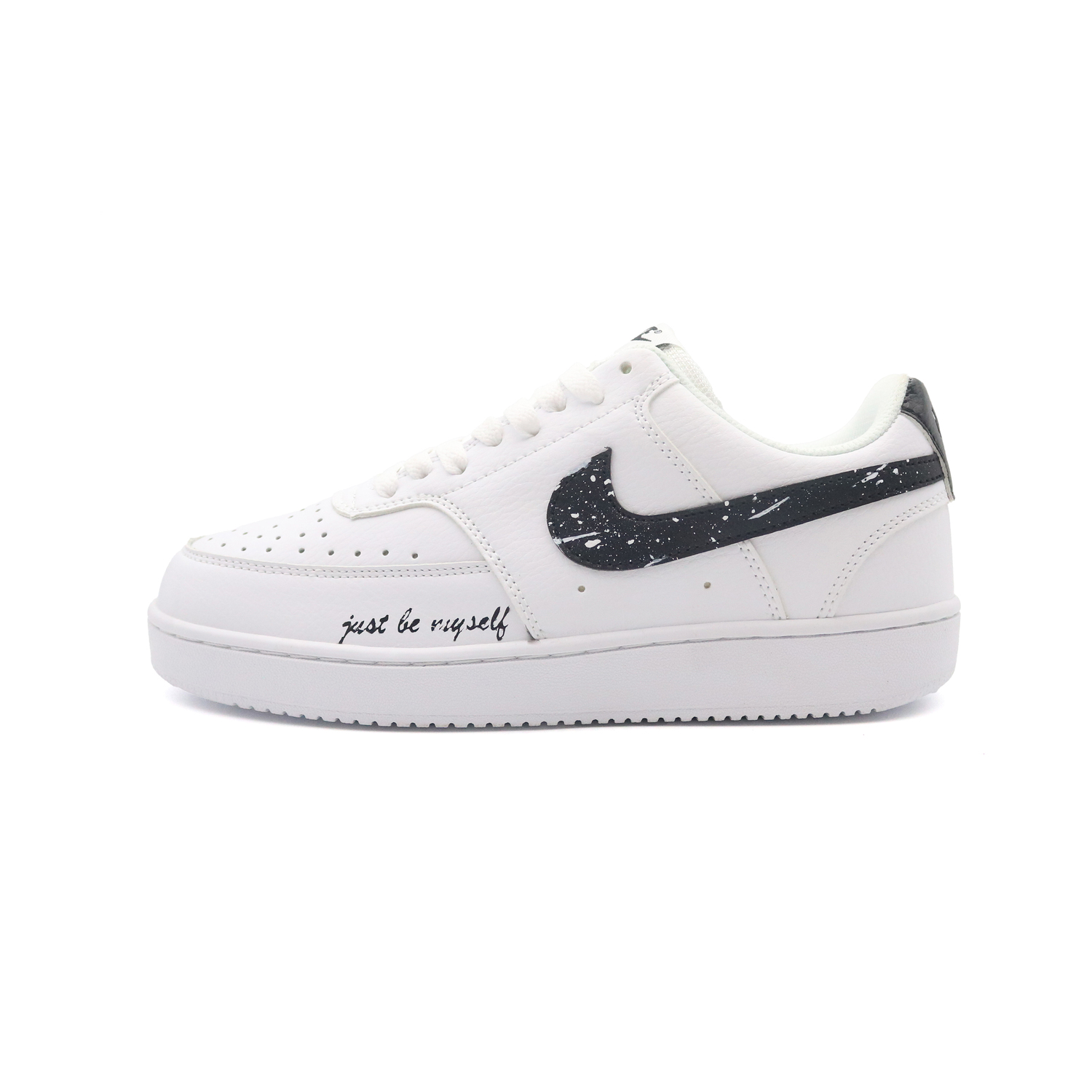 

Nike Кроссовки Court Vision Rise And Prosper легкие низкие для скейтбординга унисекс черно-белые, цвет Black White