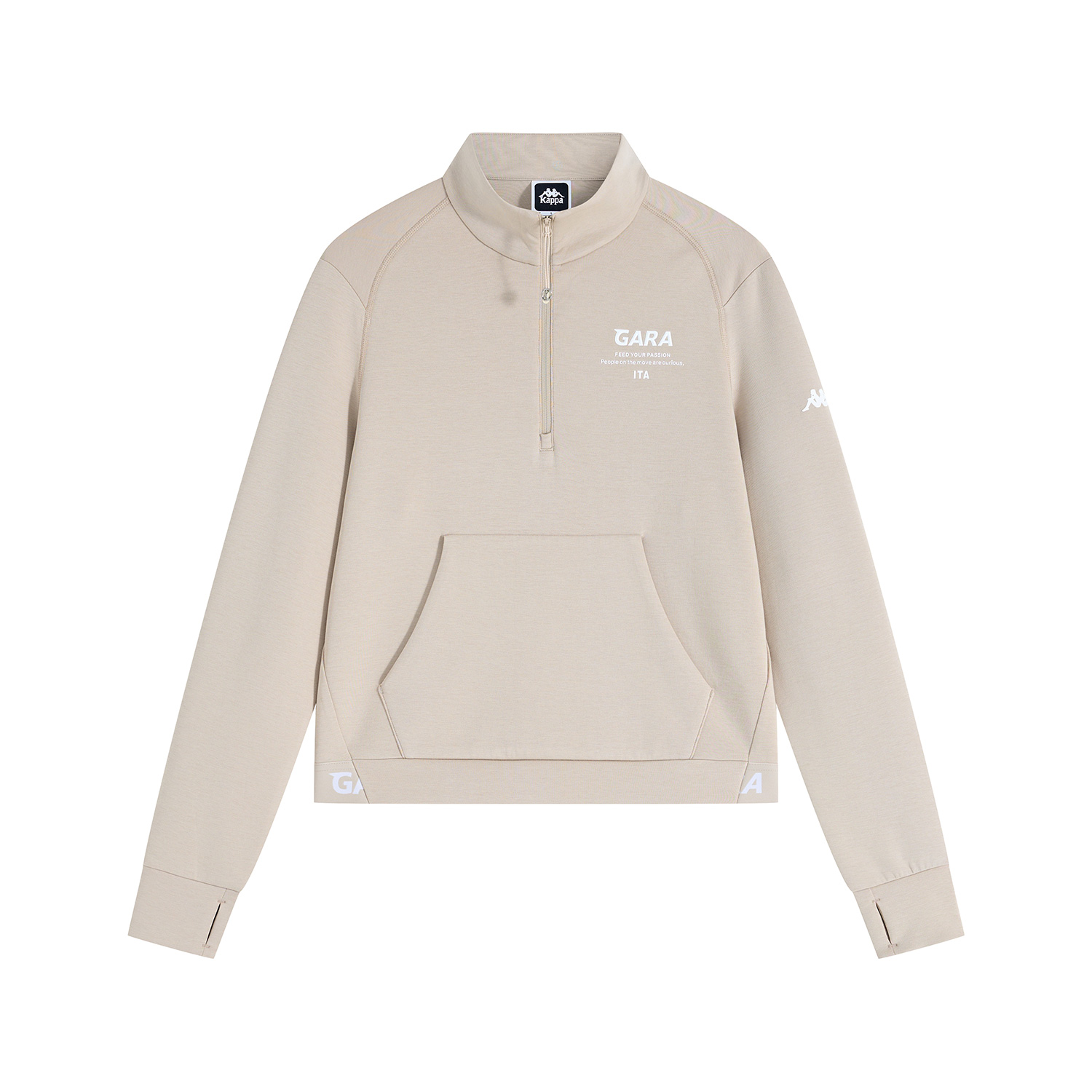 

Свитшот женский разноцветный Kappa, Yellow Khaki-6354