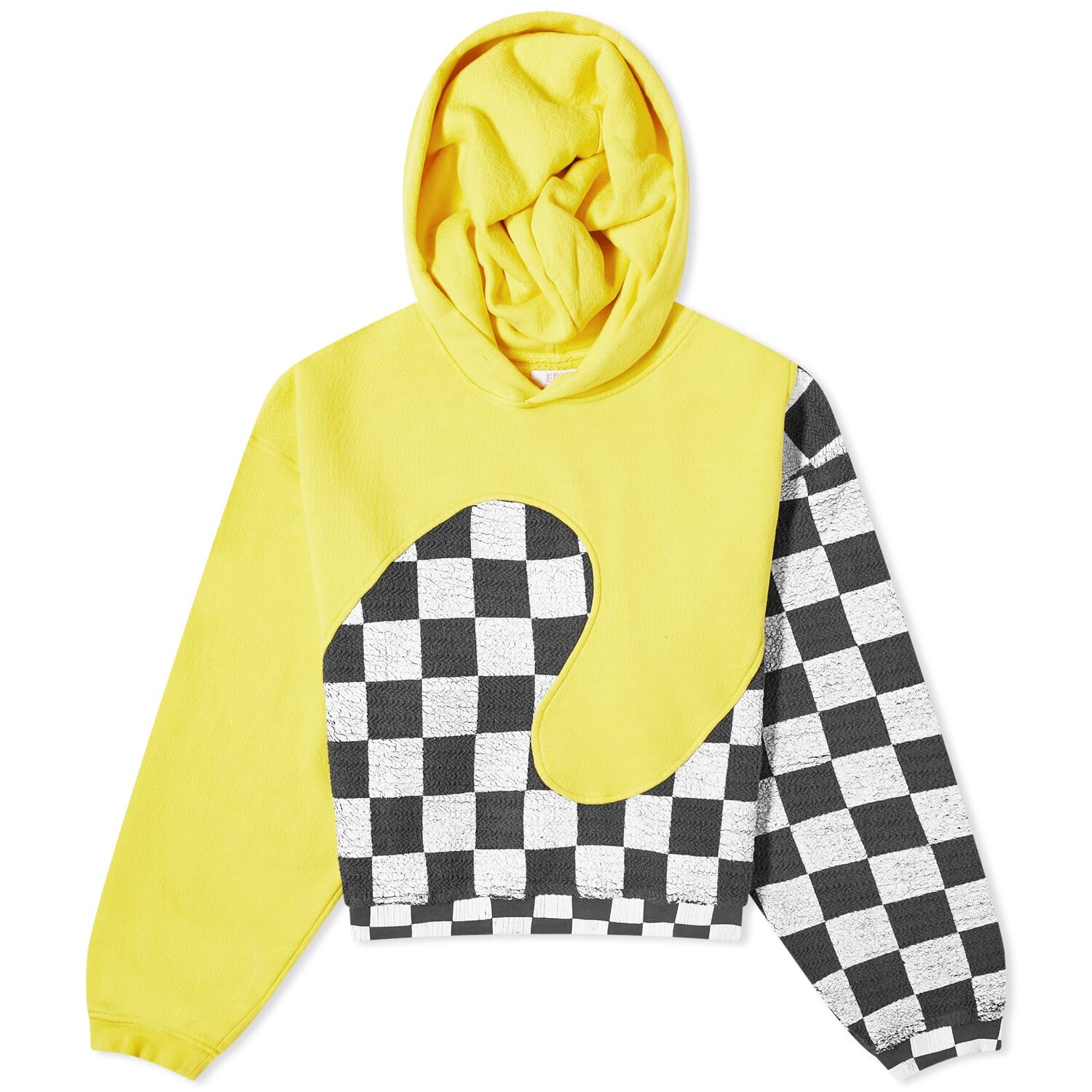

Худи Erl Checkerboard Swirl Popover Hoodie, желтый