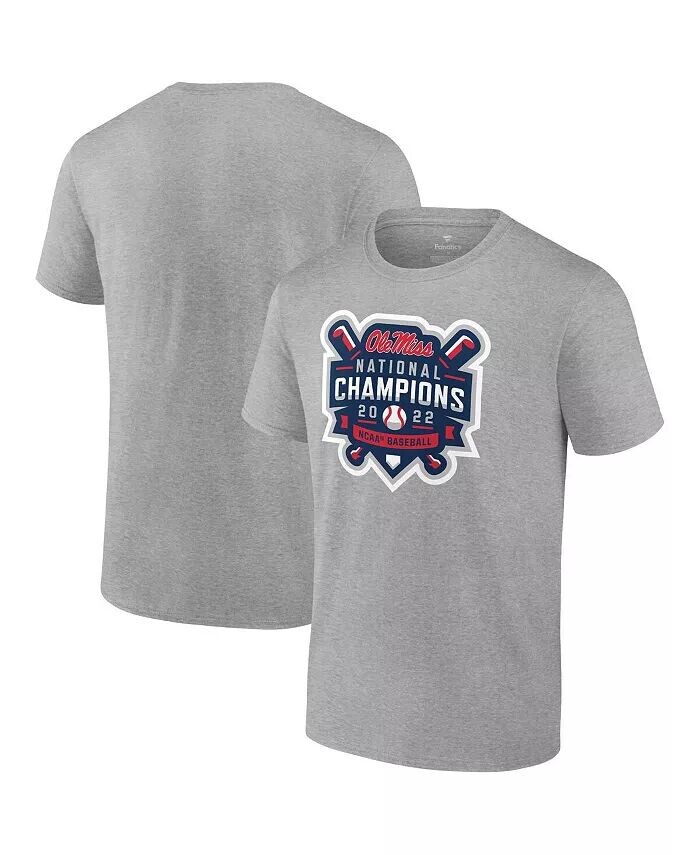 

Футболка мужская серо-лиловая Ole Miss Rebels 2022 NCAA Men's Baseball College World Series Champions Official Logo Fanatics