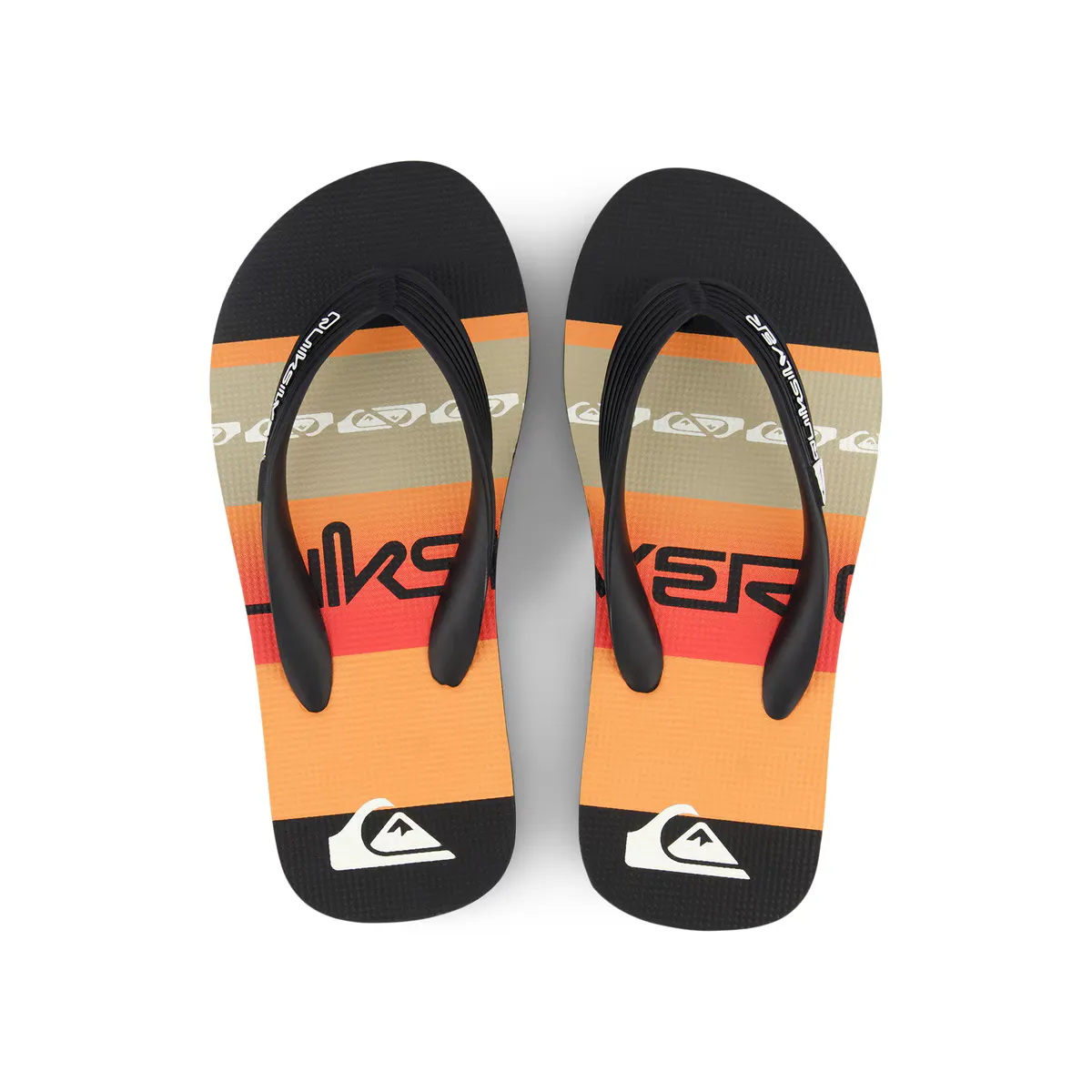 

Детские шлепанцы Quiksilver, черный/оранжевый