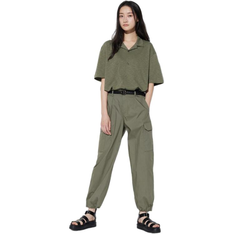 

Повседневные брюки унисекс темно-оливкового цвета UNIQLO