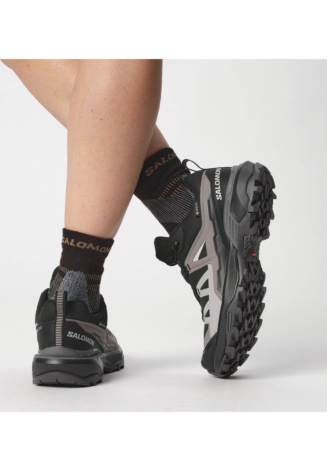 Походные туфли "X Ultra 360 GTX", водонепроницаемые, дышащие, женские Salomon, цвет Black/ Plum Kitte — фото 4