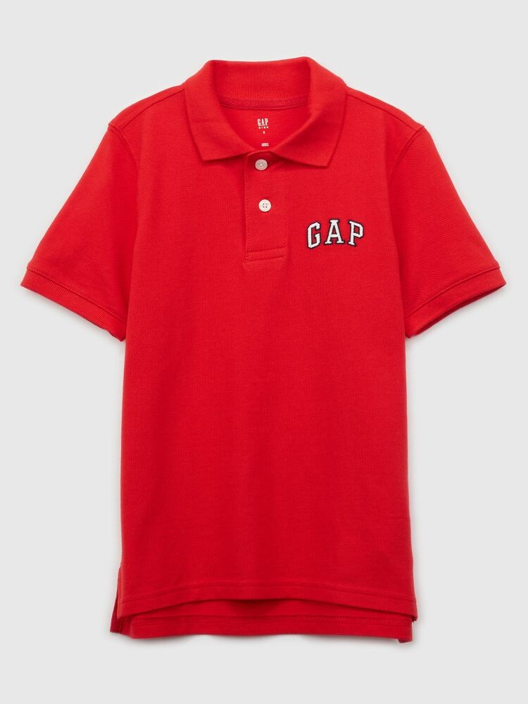 

Детская рубашка-поло с логотипом Gap, красный