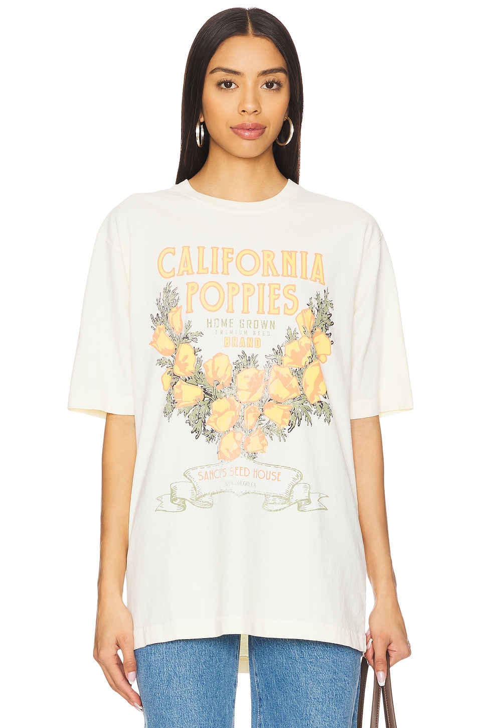 

Футболка в стиле урожайного винтажа Free People, california poppies