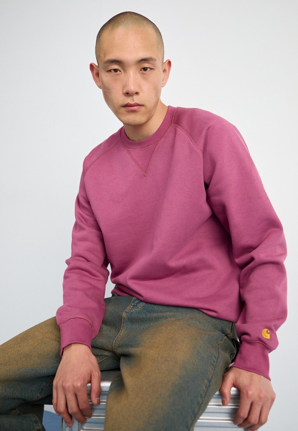 

Свитер Chase Carhartt WIP, пыльная фуксия/золото