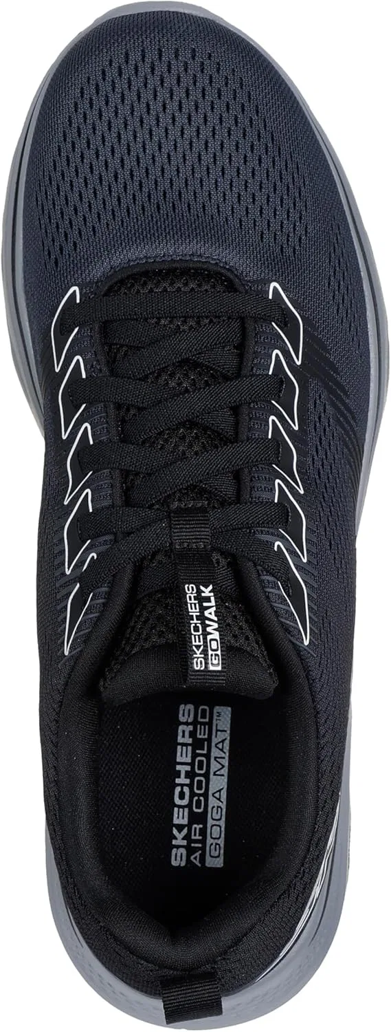 Кроссовки Skechers Herren Go Walk 7 Hahn Sneaker, Black And Gray Textile Synthetic — фото 2