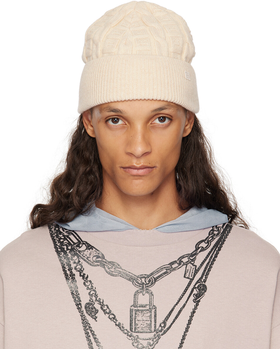 

Бежевая шапка-бини с косами Acne Studios