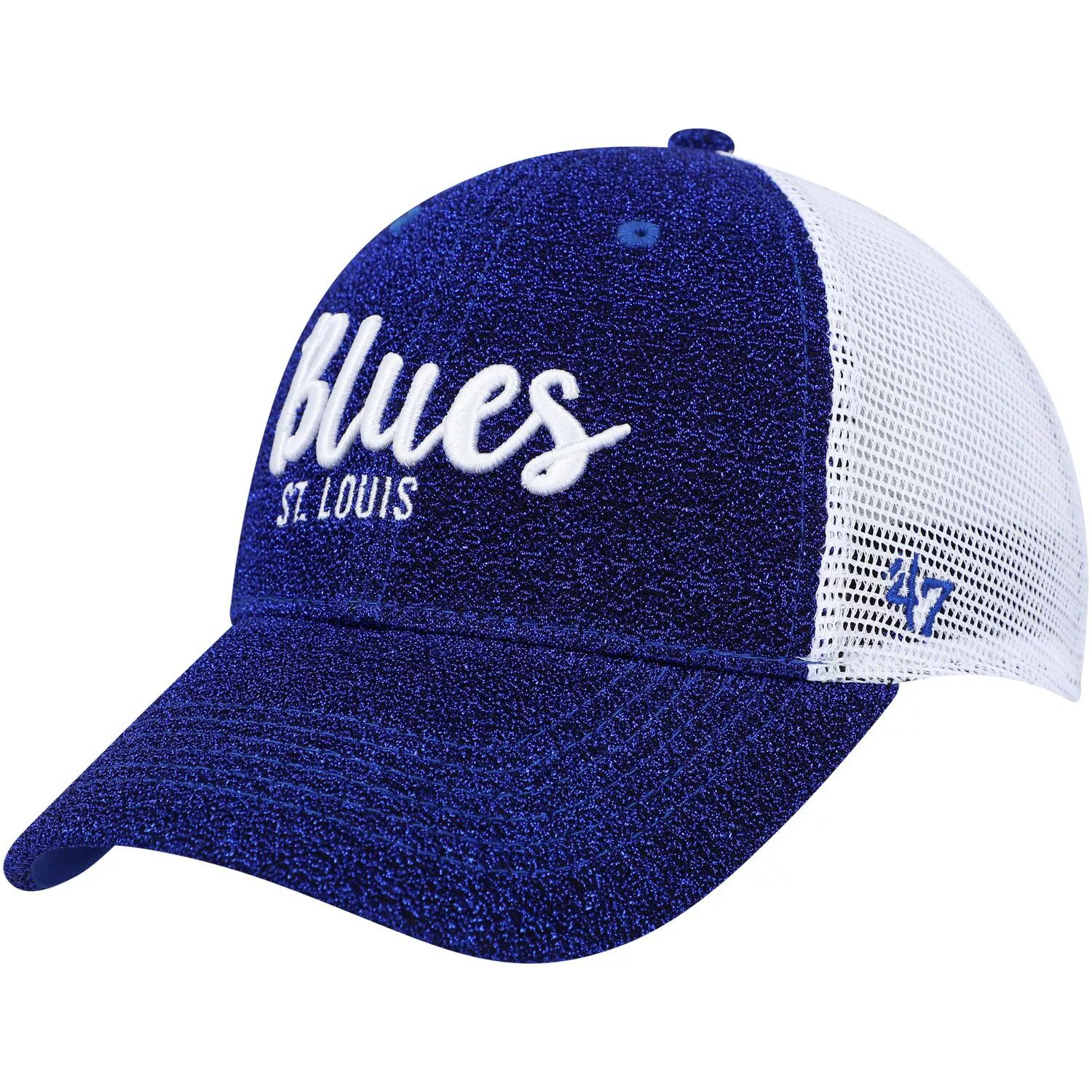 

Женская синяя/белая кепка St. Louis Blues Encore MVP Trucker Snapback '47