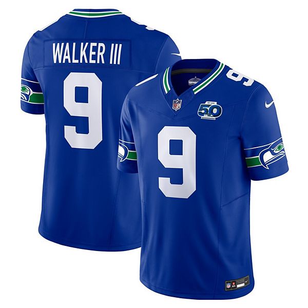 

Футболка мужская Kenneth Walker III Royal Seattle Seahawks 50th Season Vapor FUSE Limited Nike