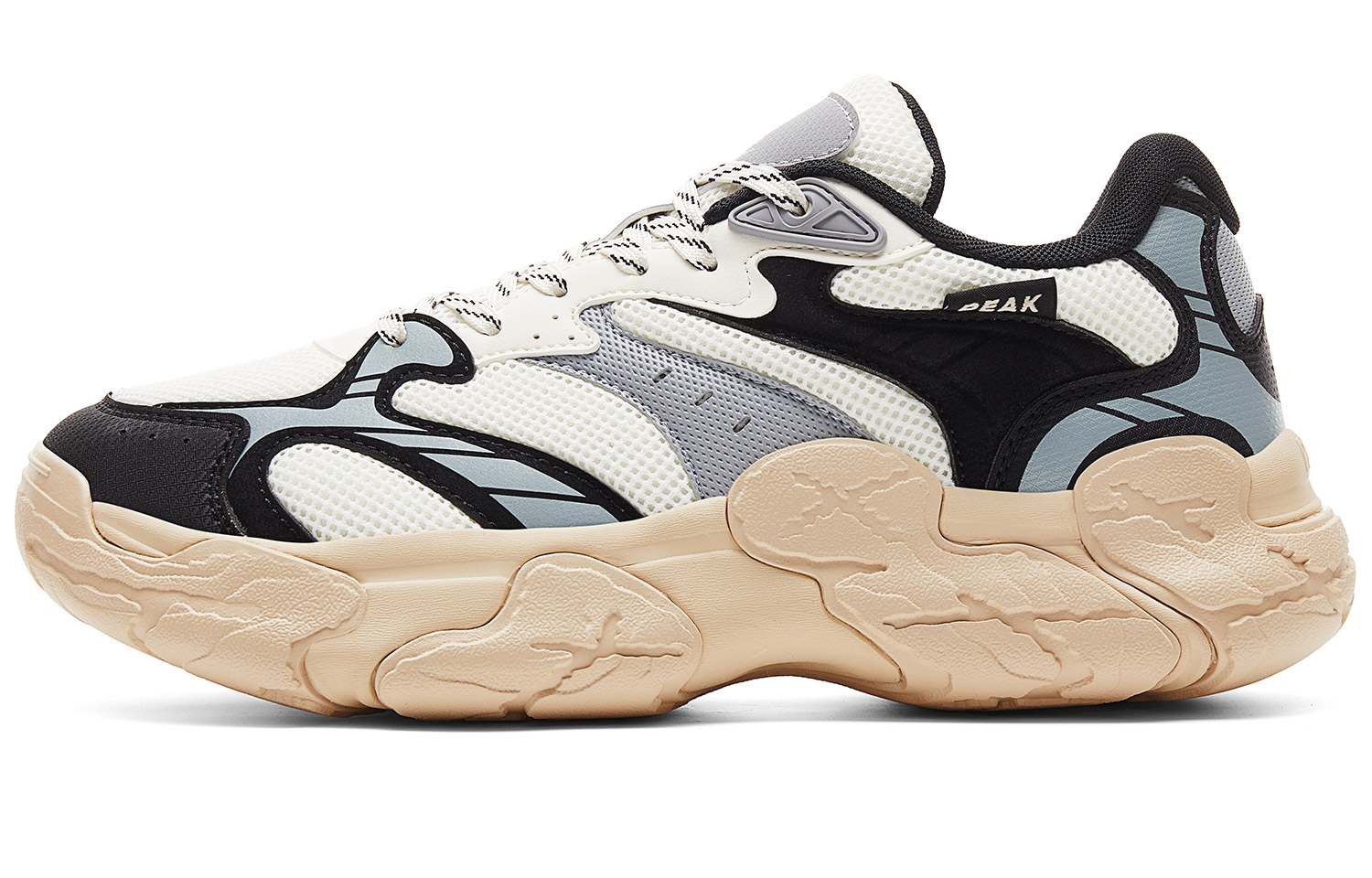 

PEAK Легкие, амортизирующие, нескользящие, низкие, массивные кроссовки для мужчин, цвет черный, белый