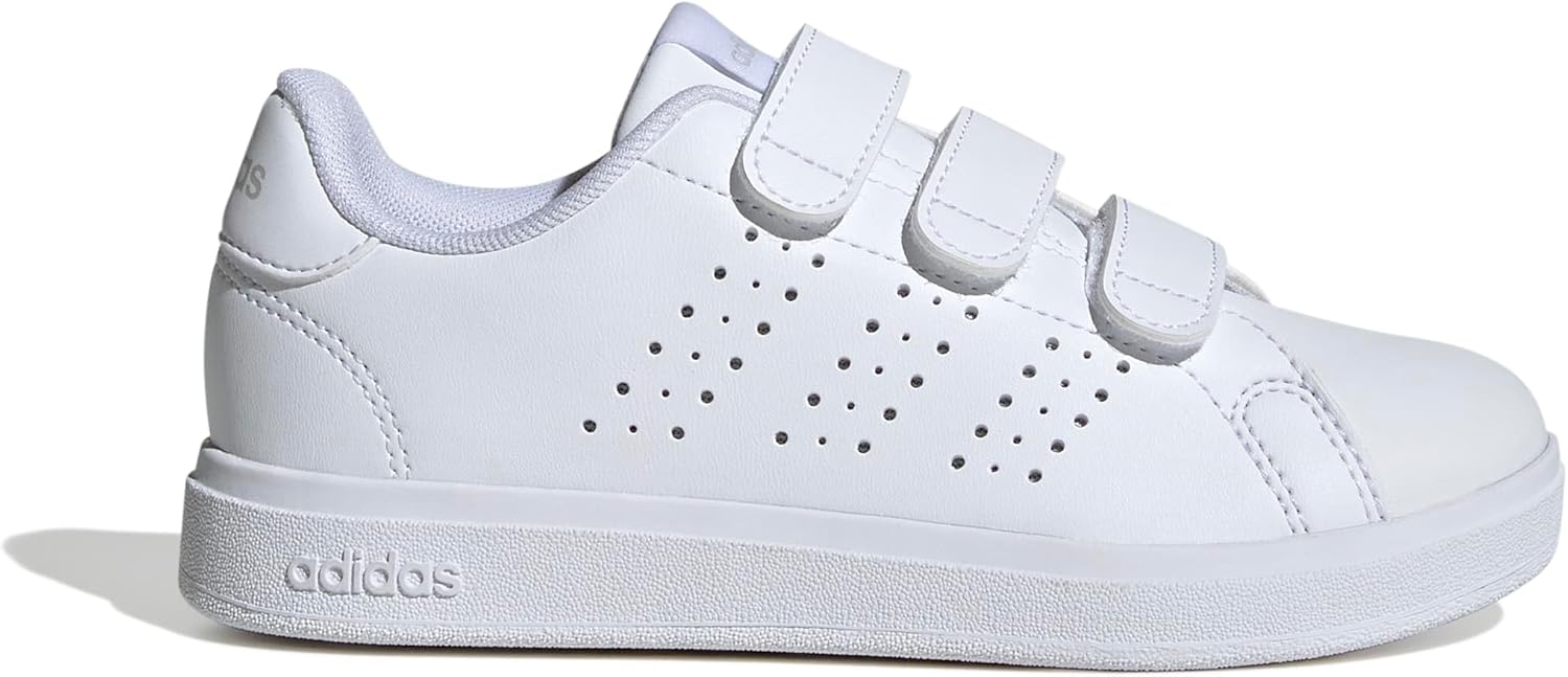 Кроссовки adidas Advantage Base 2.0 для детей, унисекс для взрослых, белый/серый — фото 2