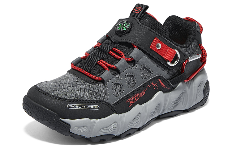 Velocitrek Мальчики Низкие Детские Уличные Кроссовки Черный Красный Kids' Skechers — фото 3