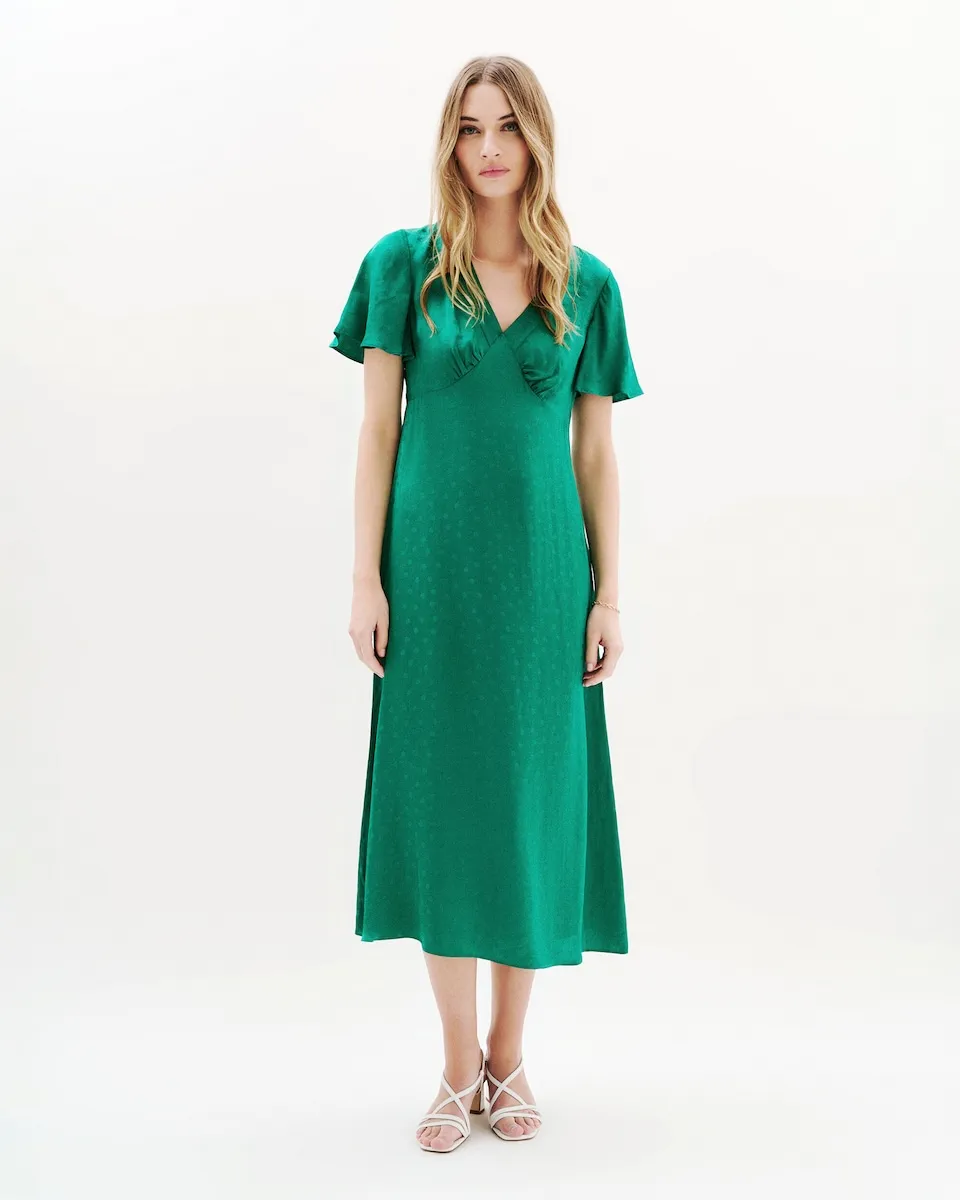 

Короткий рукав с мелким принтом в горошек Caroll, зеленый