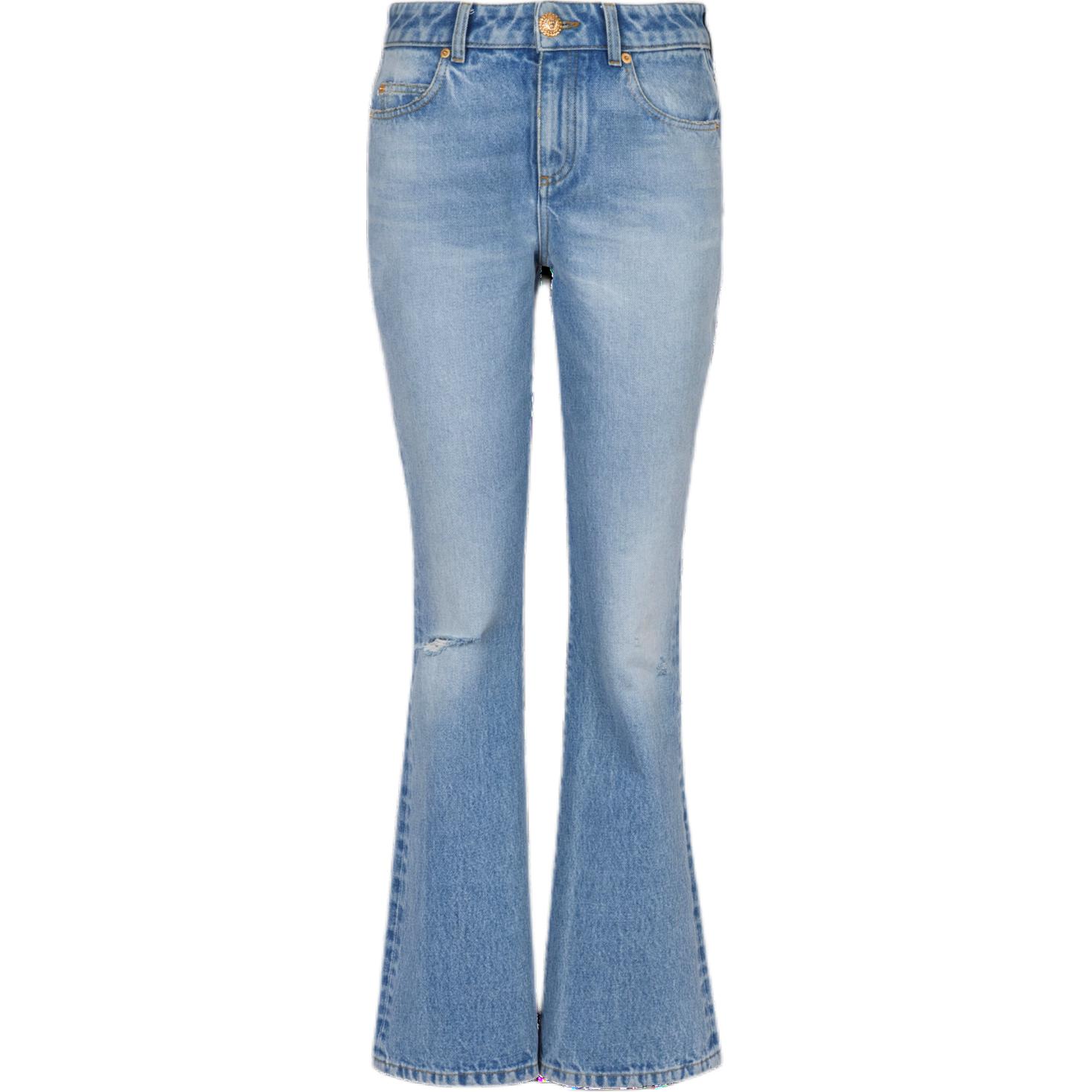 Расклешенные джинсы denim BALMAIN, светло-голубой — фото 3