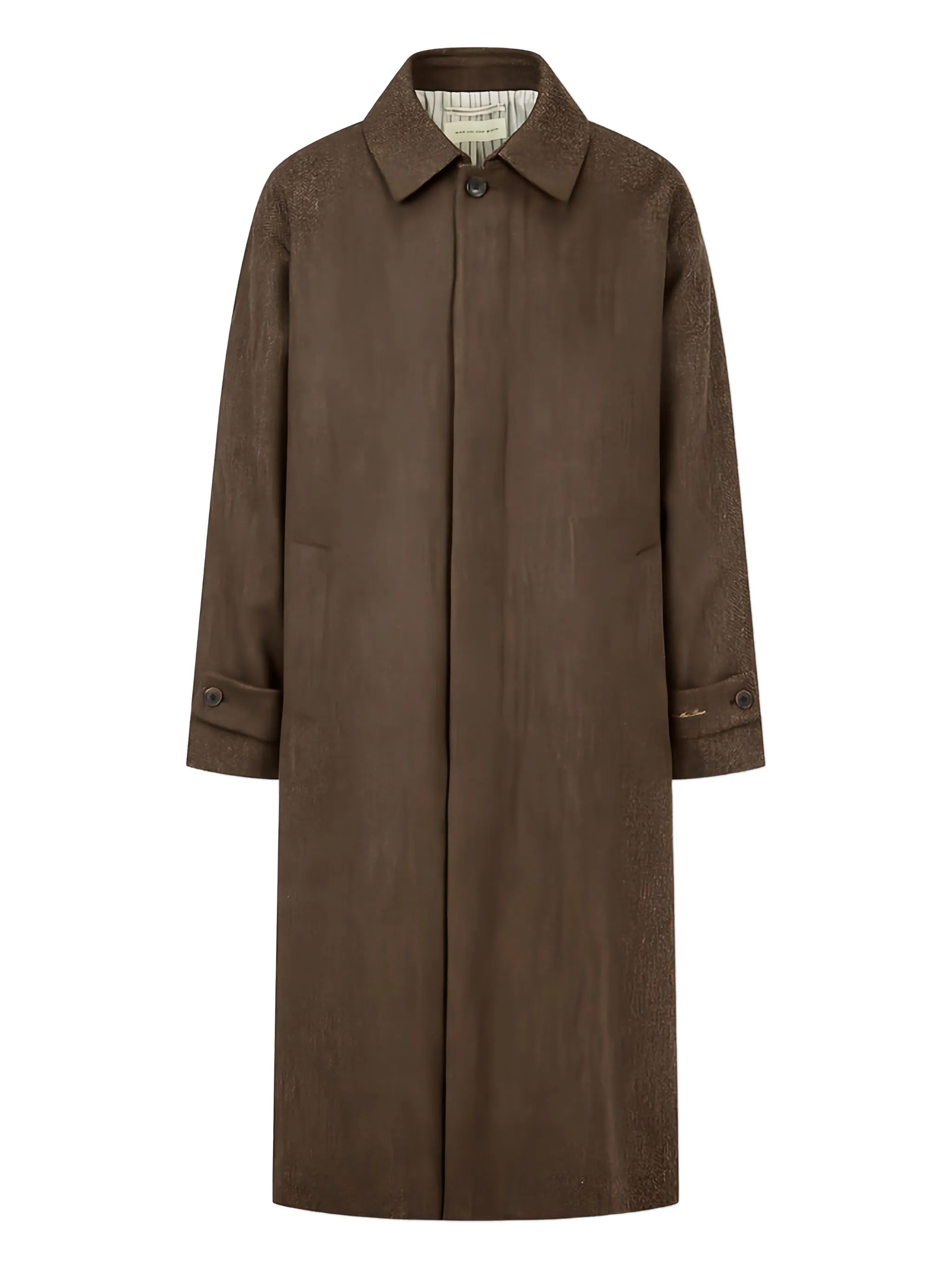 

Твидовое пальто с узором в елочку Man On The Boon., коричневый