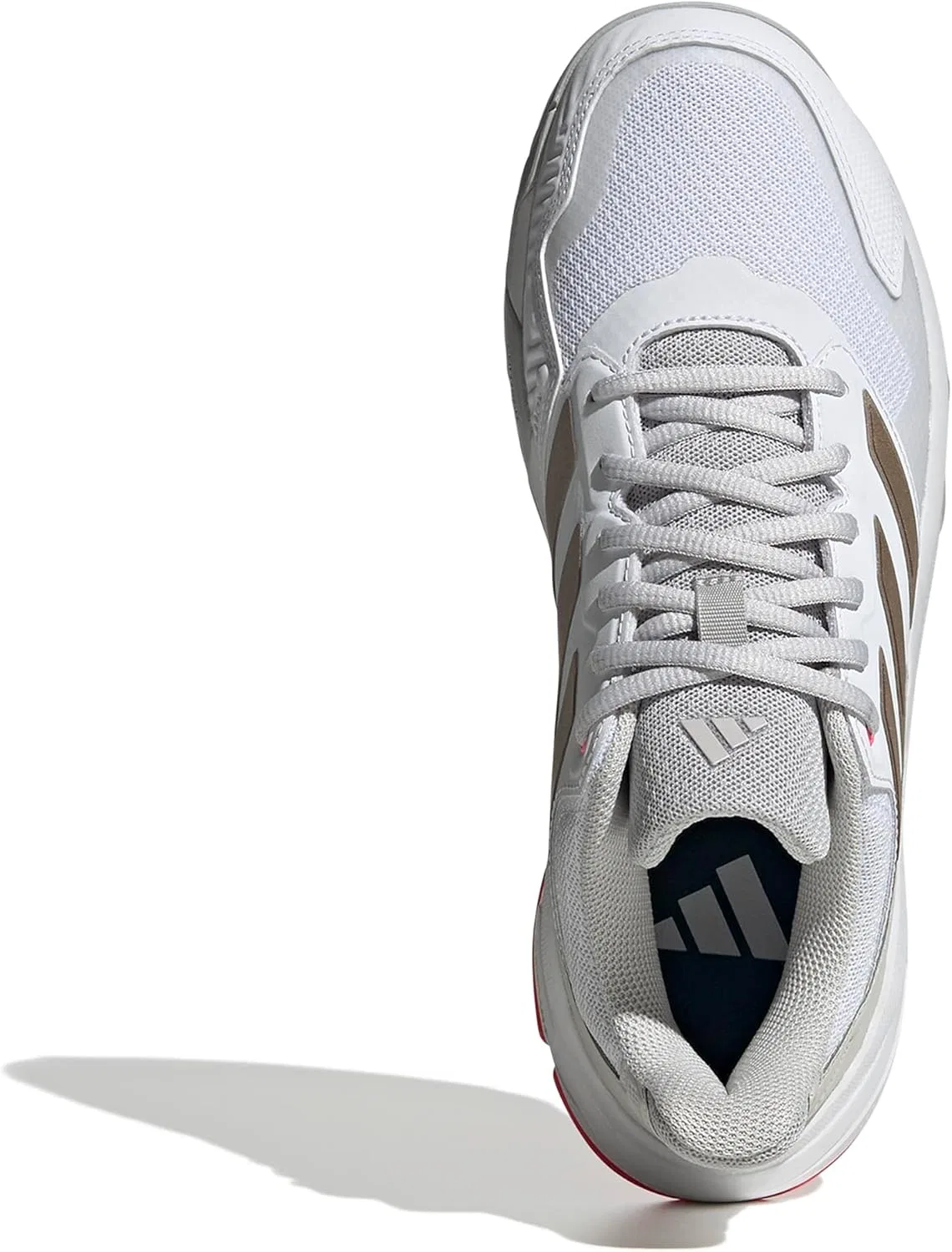 Кроссовки теннисные Adidas CourtJam Control 3, White/Iron Metallic/Lucid Red — фото 2