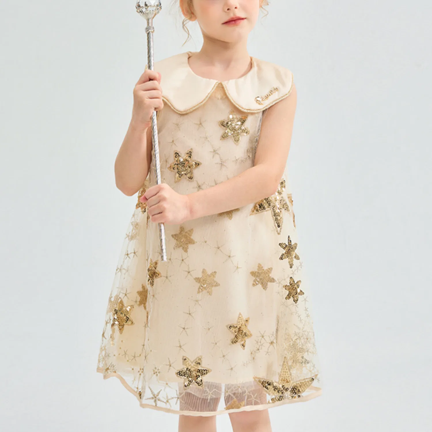 Платье Frozen Series SS25 Beige для детей 3-7 лет Disney — фото 4