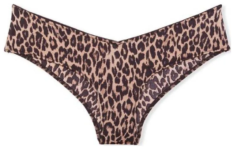Victoria's Secret Женские трусики 1 шт коричневый с принтом животных