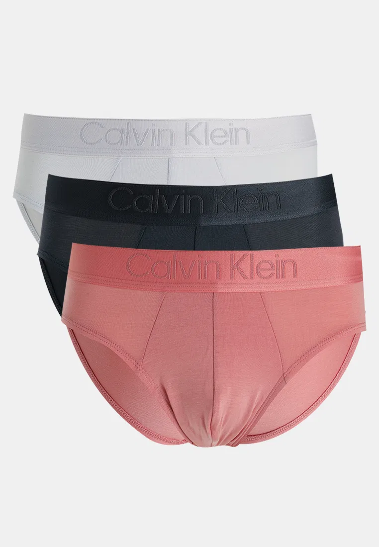 Трусы-хипсы, 3 шт., хлопок Calvin Klein, мультиколор