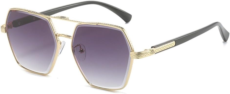 

Мужские солнцезащитные очки, женские солнцезащитные очки в стиле ретро с двухцветной металлической отделкой и зеркальными линзами, защита от УФ-излучения UV400 HPIRME, 2