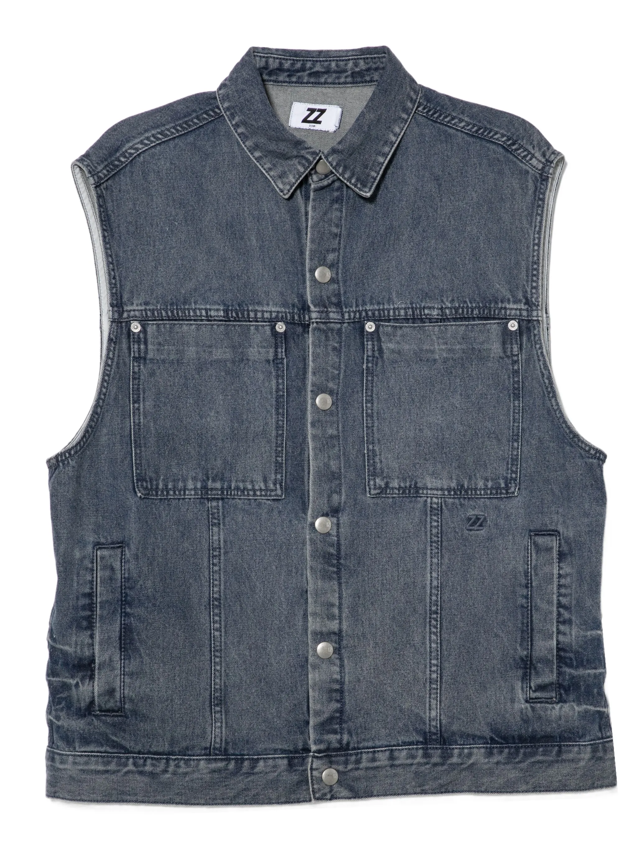 

Джинсовая куртка с вышитым логотипом Izzue, синий