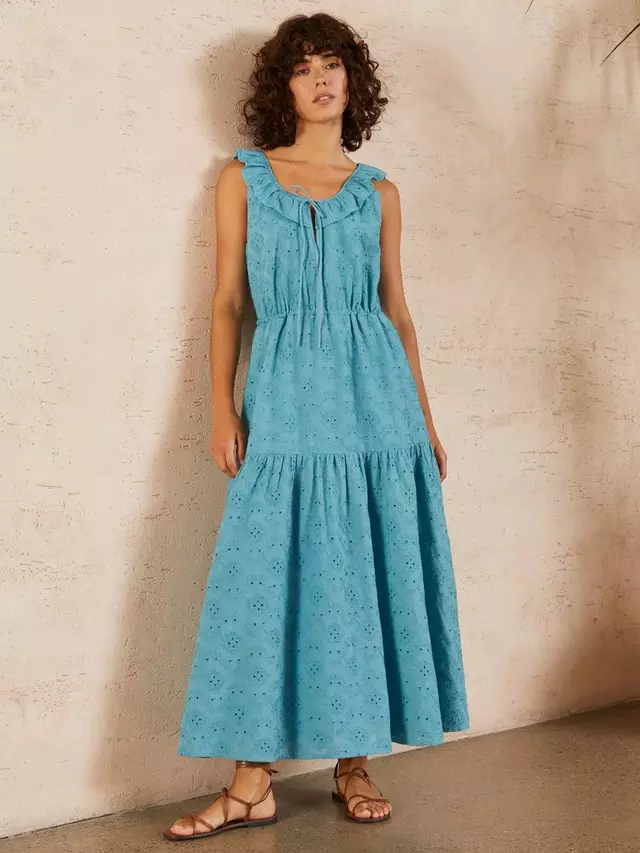 

Платье Great Plains Coral Embroidery Midi, цвет adriatic blue