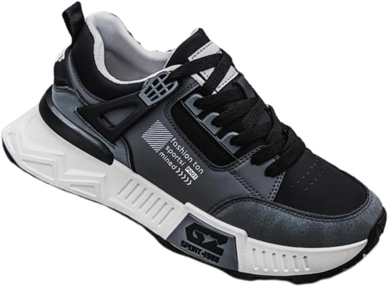 

Мужские спортивные кроссовки FmShi на толстой подошве, модные - противоскользящие, прочные, с амортизирующей стелькой, универсальные для повседневной носки, подходят для активного отдыха, ежедневного использования и бега, черный