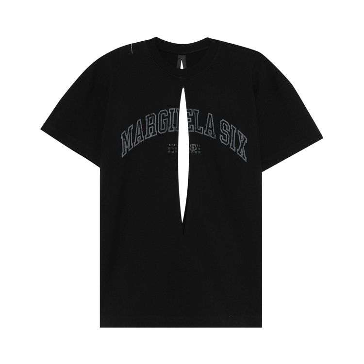 

Топ MM6 Maison Margiela Short-Sleeve Top 'Black', черный
