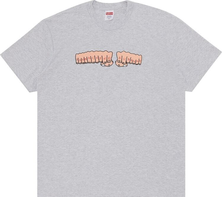 

Футболка Supreme x Toy Machine Fist 'Ash Grey', серый