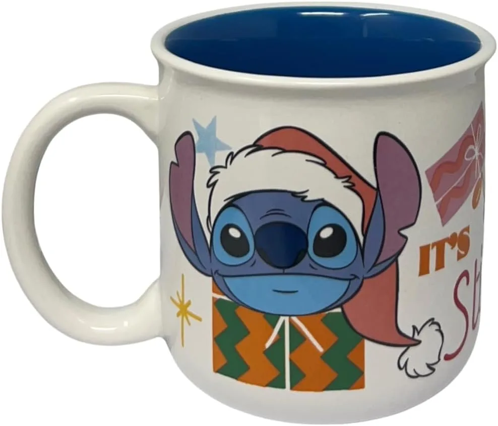 Керамическая кружка Disney Stitch на Рождество 414 мл для детей Cartoon — фото 4