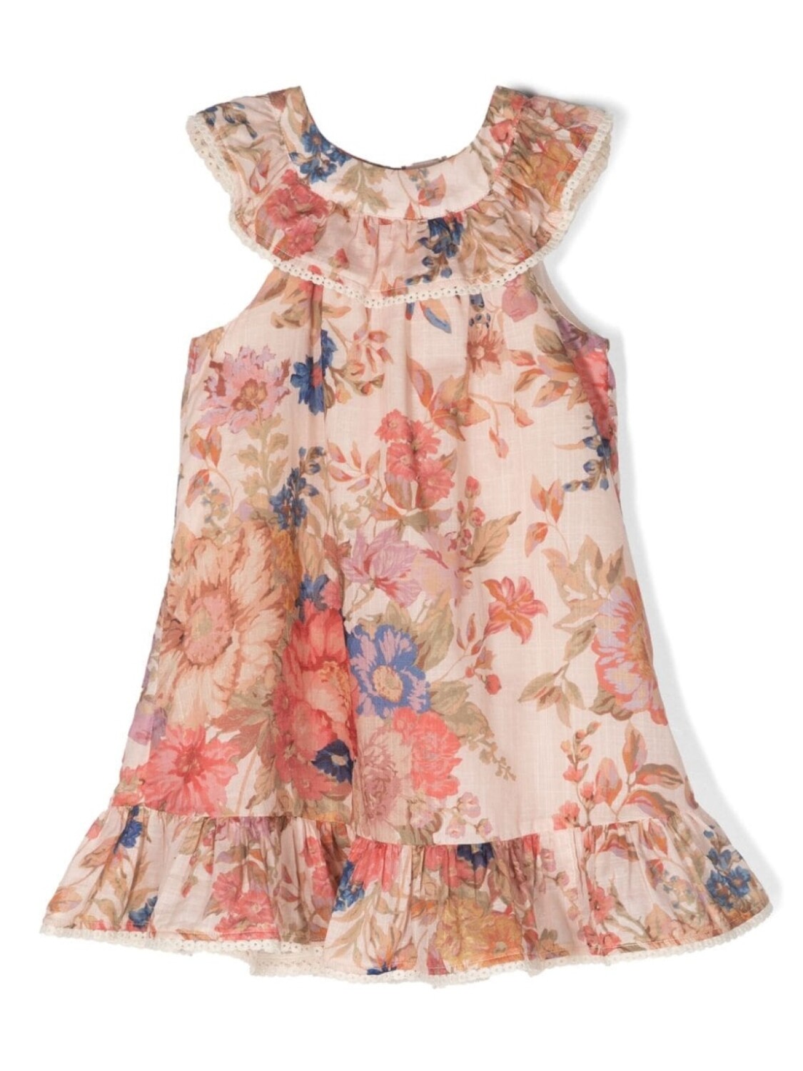 

ZIMMERMANN Kids платье August с цветочным принтом, нейтральный цвет