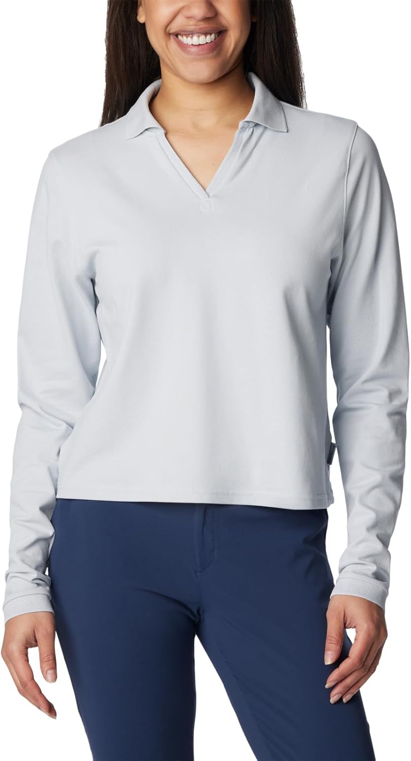 

Columbia Womens Reel Beauty Long Sleeve Polo, Cirrus Grey