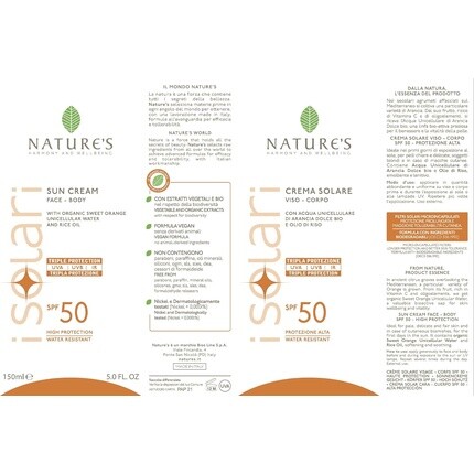 Nature's iSolari Sunscreen SPF 50 Увлажняющий крем для лица и тела 150 мл Bios Line — фото 2