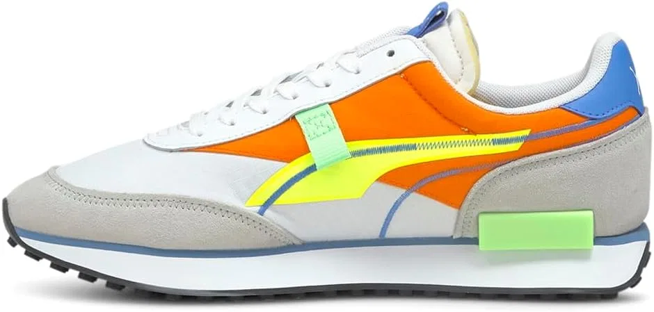 Кроссовки PUMA - - Men's rider playing on shoes, Puma White Yellow Alert Carrot — фото 4