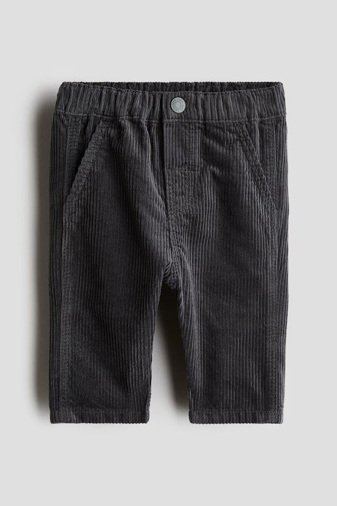 

Брюки из хлопкового вельвета H&M, серый