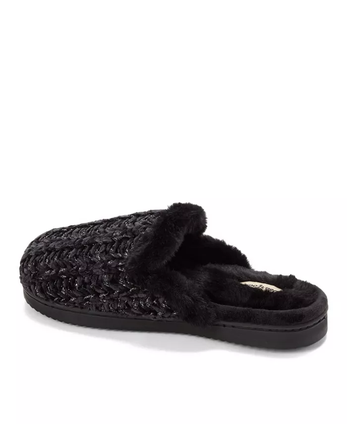 Женские тапочки Paris Chenille с фигурным мыском Dearfoams, черный — фото 3