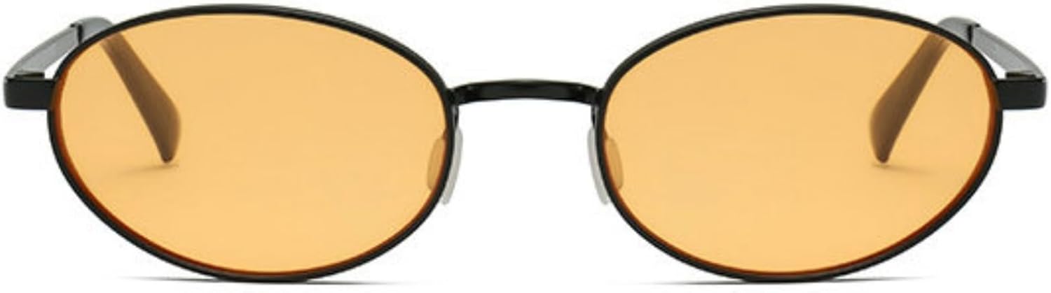 

Солнцезащитные очки Willochra овальной формы для женщин и мужчин, ретро-дизайнерские круглые солнцезащитные очки с градиентным переходом в стиле 90-х, классические черные очки с защитой от УФ-излучения UV400, C5