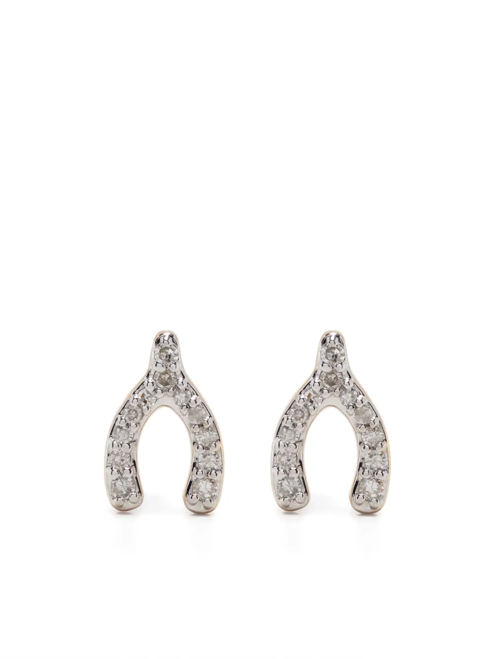 

Серьги Wishbone из желтого золота с бриллиантами Adina Reyter, золотой