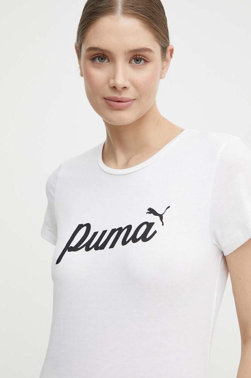

Хлопковая футболка Puma, бежевый