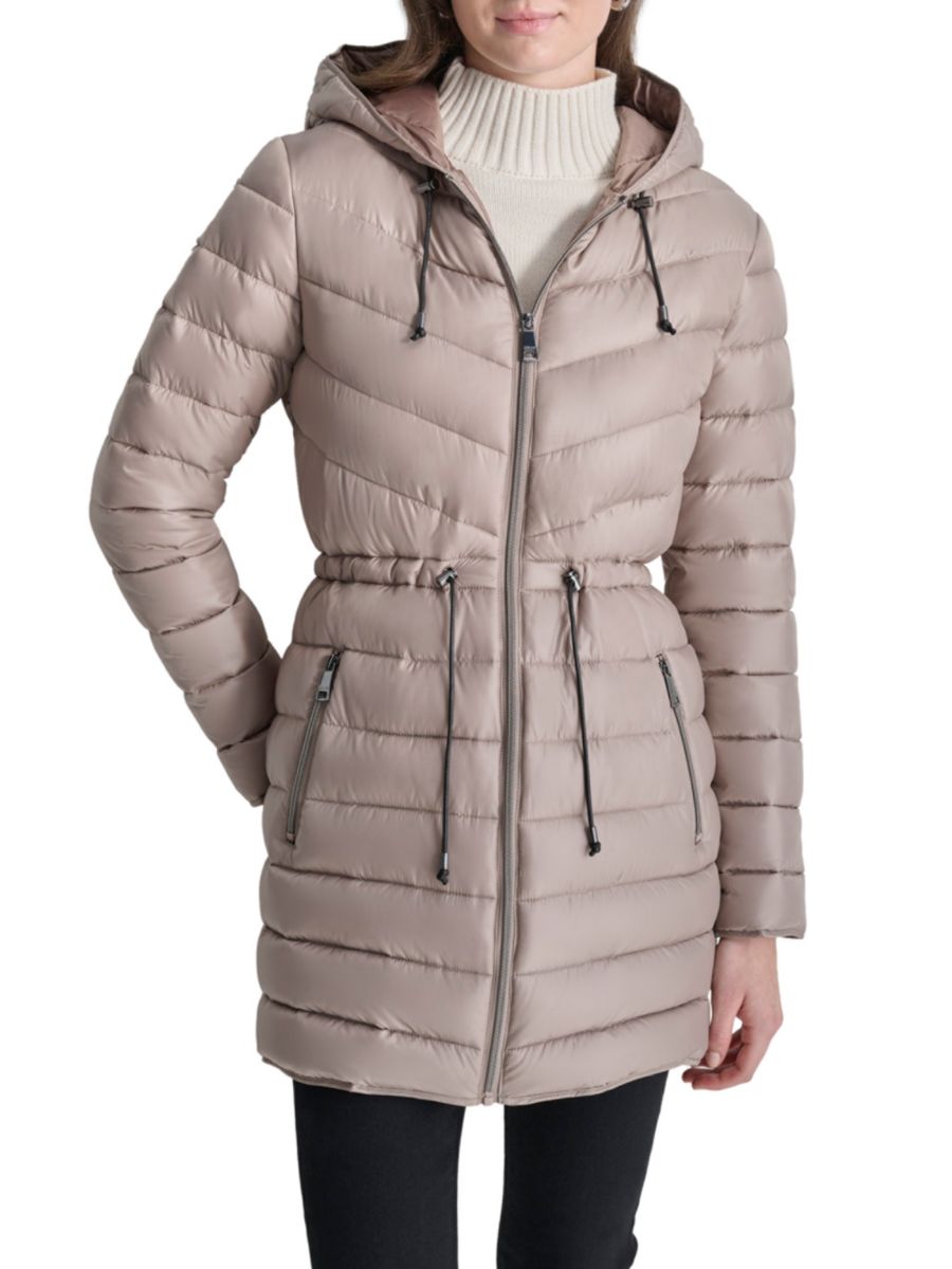 

Анорак-пуховик DKNY, хаки