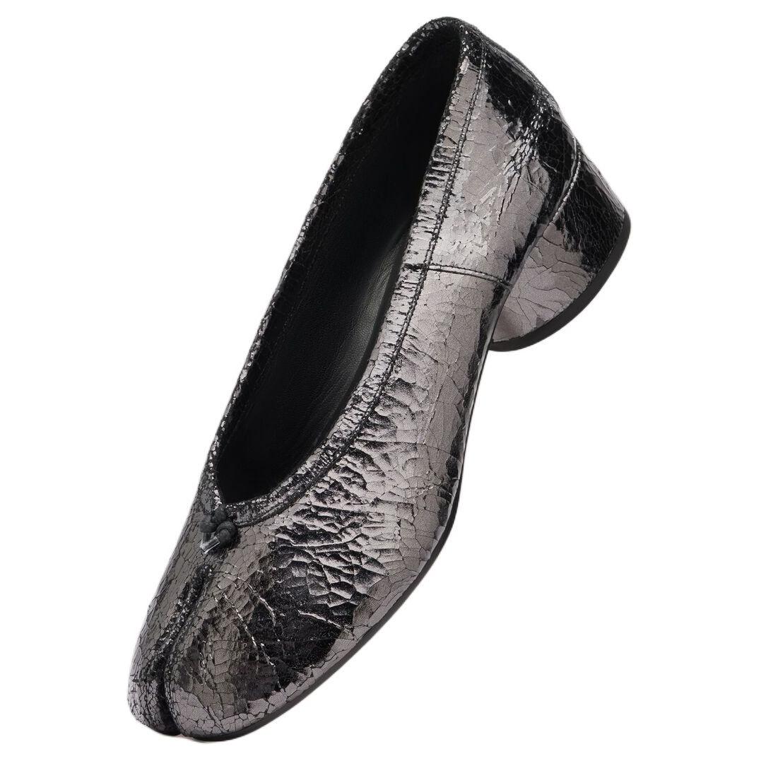 Tabi Broken Mirror Новые Балетки Женские Maison Margiela, Черный