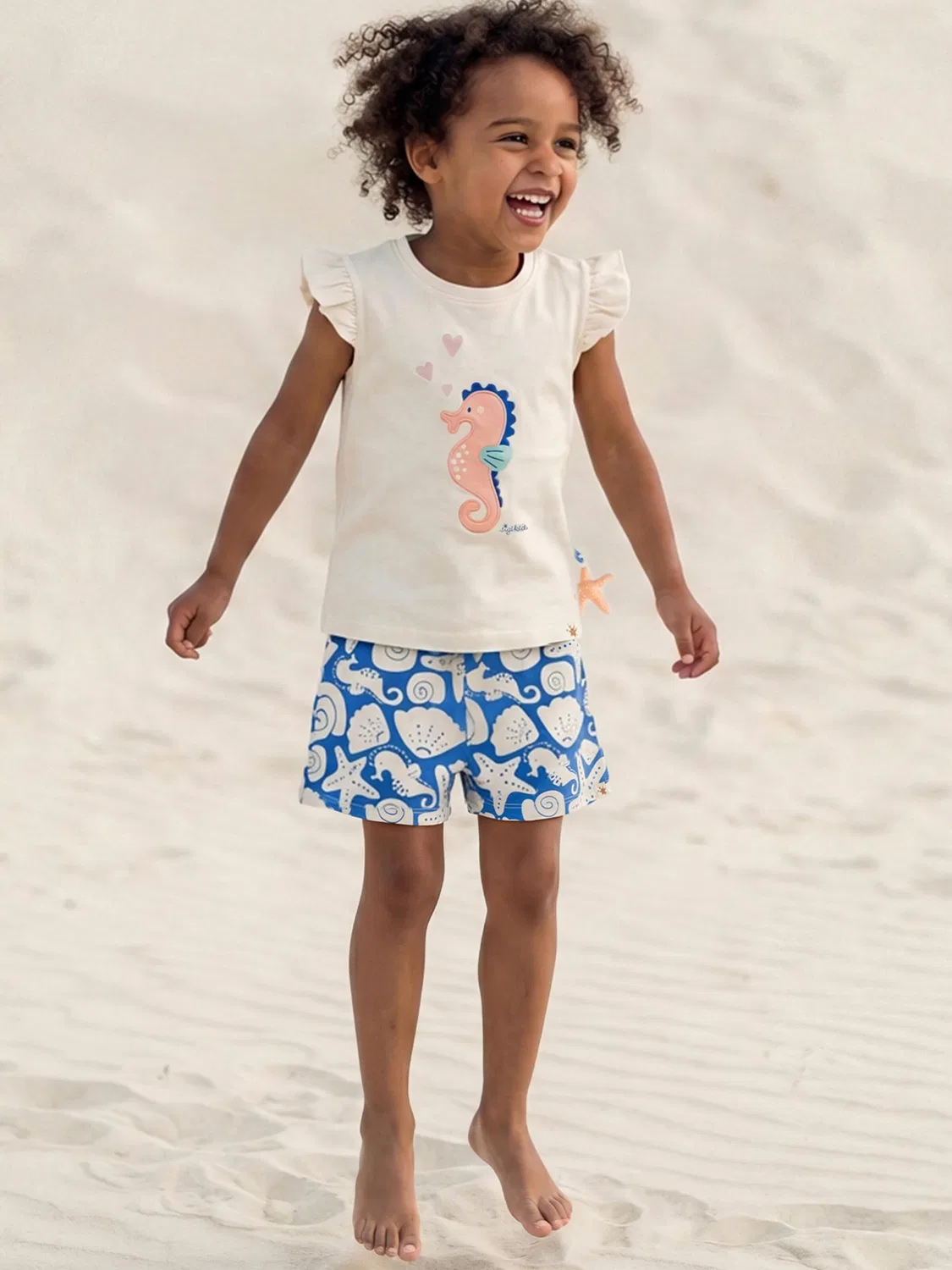 Брюки Sigikid Regular Pants Shorts Sea You синего цвета — фото 2