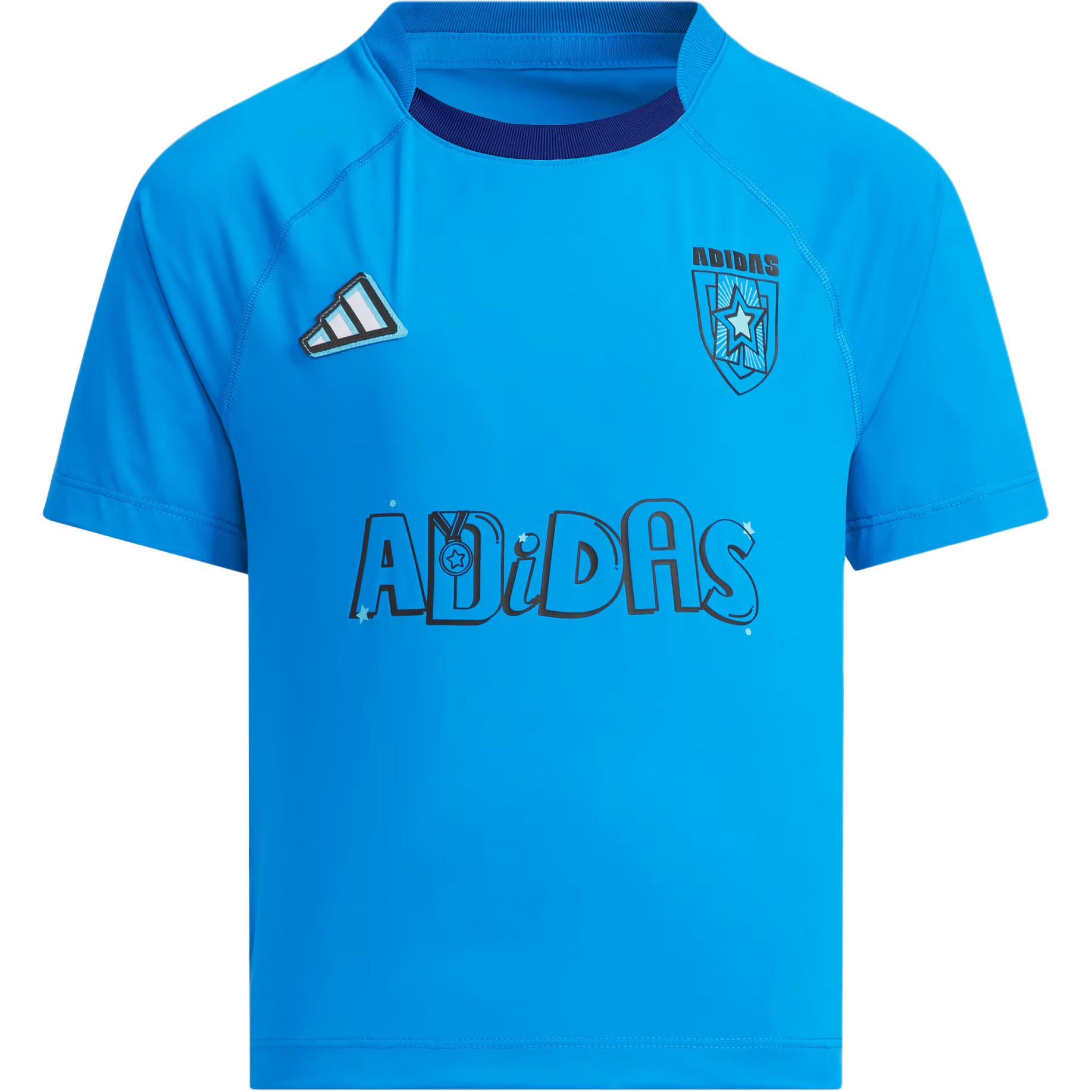 

Adidas Футболка sea blue для детей 3-7 лет, Синий, Adidas Футболка sea blue для детей 3-7 лет