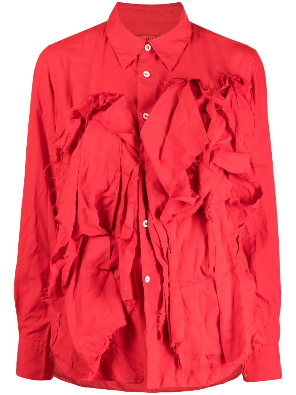 

Рубашка с длинными рукавами и аппликацией COMME DES GARCONS, красный