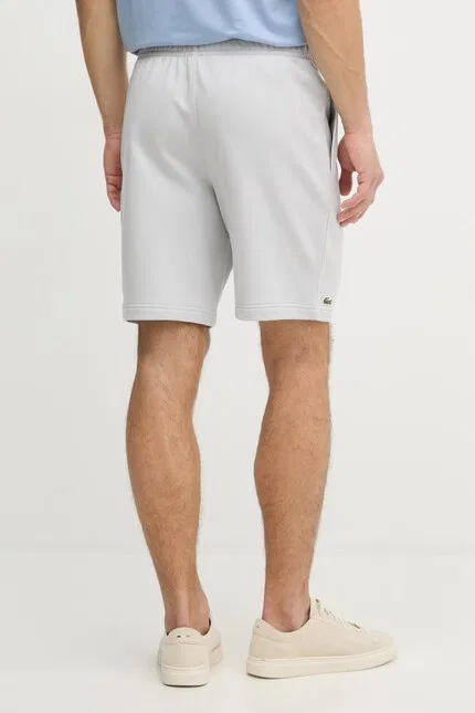 Шорты спортивные хлопковые Lacoste, серый — фото 3