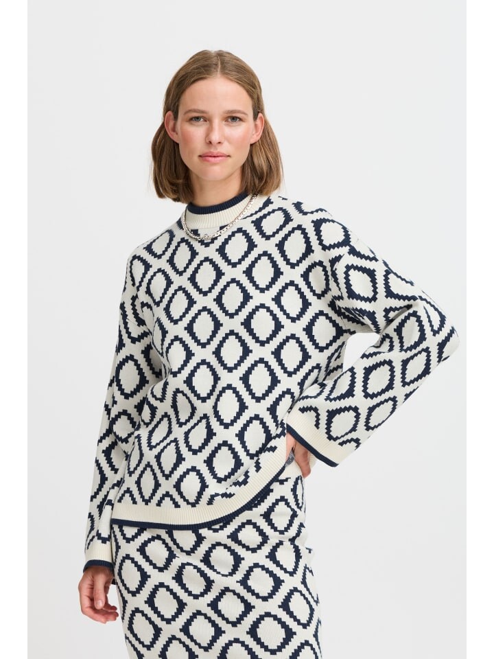 

Пуловер b.young Strickpullover BYMIRAN JUMPER2 - 20815907 modischer Strickpullover mit Muster mit, бежевый